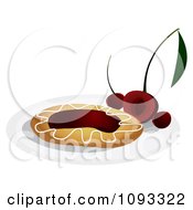 Poster, Art Print Of Cherry Danish On A Plate