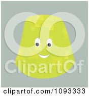 Clipart Green Happy Gum Drop Royalty Free Vector Illustration