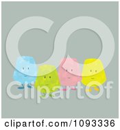 Poster, Art Print Of Colorful Gum Drop Characters 1