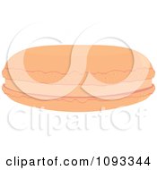 Clipart Peach Macaroon Cookie Royalty Free Vector Illustration