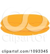 Clipart Orange Macaroon Cookie Royalty Free Vector Illustration
