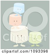 Poster, Art Print Of Colorful Marshmallow Characters 2
