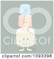 Clipart Colorful Marshmallow Characters 4 Royalty Free Vector Illustration by Randomway