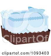 Clipart Blue Petite Four Royalty Free Vector Illustration