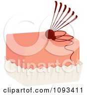 Clipart Pink Fan Petite Four Royalty Free Vector Illustration