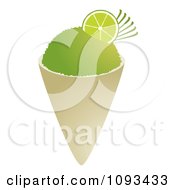 Clipart Lime Snow Cone Royalty Free Vector Illustration