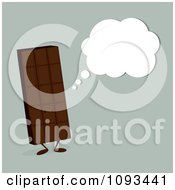 Poster, Art Print Of Thinking Chocolate Candy Bar Character