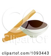 Clipart Churros And Chocolate Dip 1 Royalty Free Vector Illustration