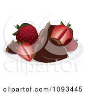 Poster, Art Print Of Strawberries And Chocolate