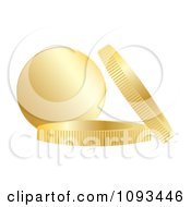 Poster, Art Print Of Chocolate Coins With Gold Wrappers 2