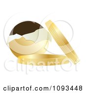 Poster, Art Print Of Chocolate Coins With Gold Wrappers 1
