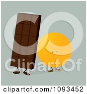 Poster, Art Print Of Chocolate Candy Bar And Orange Characters