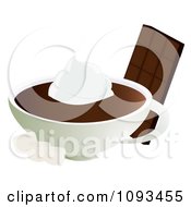 Candy Bar With Hot Chocolate Cream And Marshmallows