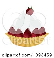 Clipart Strawberry Fruit Tart Royalty Free Vector Illustration by Randomway