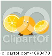 Clipart Orange Character 2 Royalty Free Vector Illustration by Randomway
