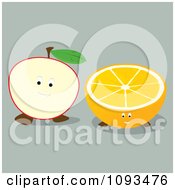 Poster, Art Print Of Apple And Orange Characters