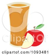 Glass Of Apple Juice By Fruit