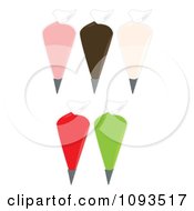 Clipart Piping Bags Filled With Colorful Frosting Royalty Free Vector Illustration by Randomway #COLLC1093517-0150
