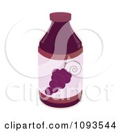 Clipart Bottle Of Grape Juice Royalty Free Vector Illustration