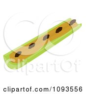 Clipart Ants On A Log Raisins And Peanut Butter On Celery Royalty Free Vector Illustration