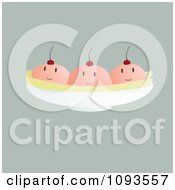 Poster, Art Print Of Banana Split With Ice Cream Characters
