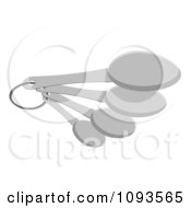 Clipart Silver Measuring Spoons Royalty Free Vector Illustration
