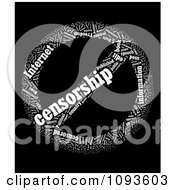 Clipart Internet Censorship Word Collage In The Shape Of A Prohibited Symbol Royalty Free Illustration