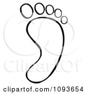 Clipart Black And White Foot Royalty Free Vector Illustration