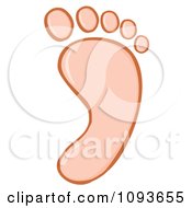 Clipart Foot Royalty Free Vector Illustration by Hit Toon