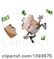 Clipart Hispanic Businessman Tripping And Dropping Money Royalty Free Vector Illustration