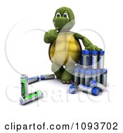 Poster, Art Print Of 3d Tortoise With Batteries