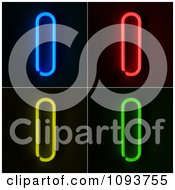 Blue Red Yellow And Green Neon Capital I Letters
