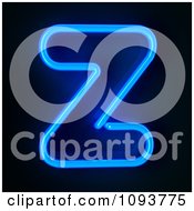 Clipart Blue Neon Capital Letter Z Royalty Free CGI Illustration