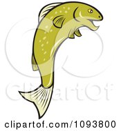 Poster, Art Print Of Green Fish With Spots