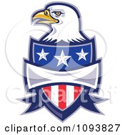 Poster, Art Print Of Bald Eagle And American Shield
