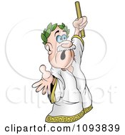 Caesar Holding Up A Wand