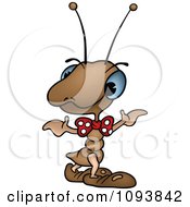 Poster, Art Print Of Brown Ant Shrugging