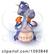 Clipart 3d Purple Dragon Holding A Thumb Up 2 Royalty Free CGI Illustration