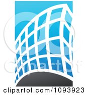 Poster, Art Print Of Blue White And Gray Urban Skyscraper Logo 7