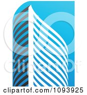 Clipart Blue White And Gray Urban Skyscraper Logo 9 Royalty Free Vector Illustration by elena