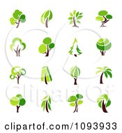 Poster, Art Print Of Green Tree Logos
