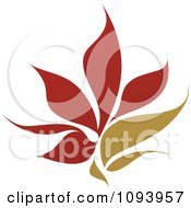 Poster, Art Print Of Red And Green Flower Logo 5