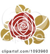 Poster, Art Print Of Red And Green Rose Logo