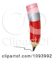 Clipart Red Pencil Writing Royalty Free Vector Illustration