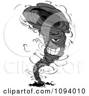 Poster, Art Print Of Grayscale Twister Tornado Character 2