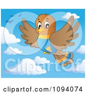 Poster, Art Print Of Brown Bird Flying In The Sky