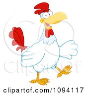 Poster, Art Print Of Happy Rooster Walking