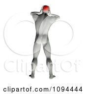 Clipart 3d Man Rubbing His Aching Head Royalty Free CGI Illustration
