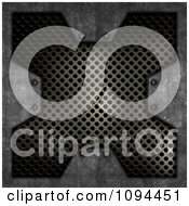 Clipart 3d Metal Framing A Perforated X Royalty Free CGI Illustration