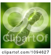 Clipart 3d Green Human Chromosome Royalty Free CGI Illustration